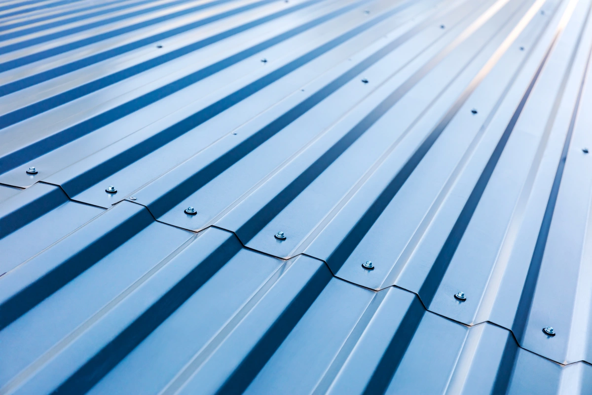 close up metal roofing system